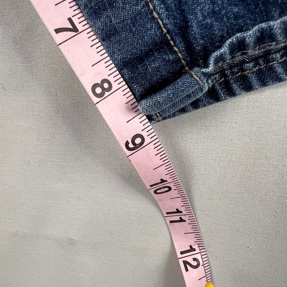 OshKosh Bib Overalls 12 months Blue Denim Pockets Embroidered Snap Up - Picture 11 of 15